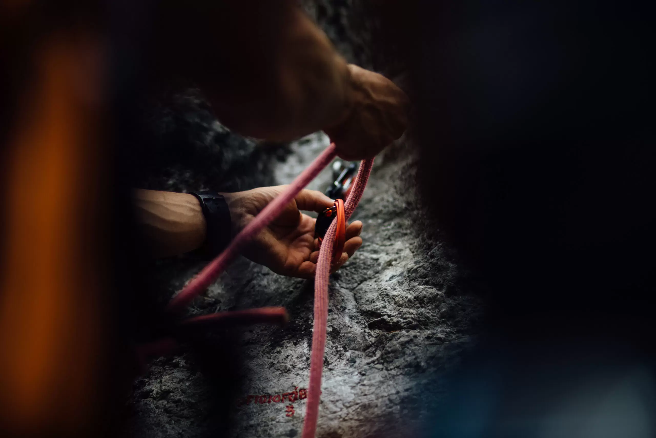 Instructor helping beginner